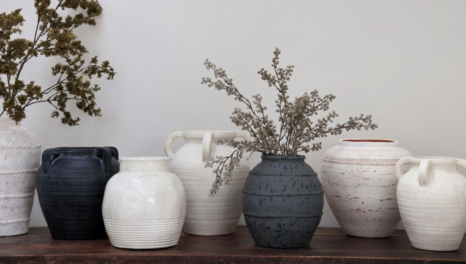 How to Style Faux Arrangements in Rustic Vases