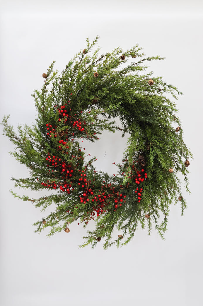SECONDS Faux Ultimate Christmas Red Berry Wreath