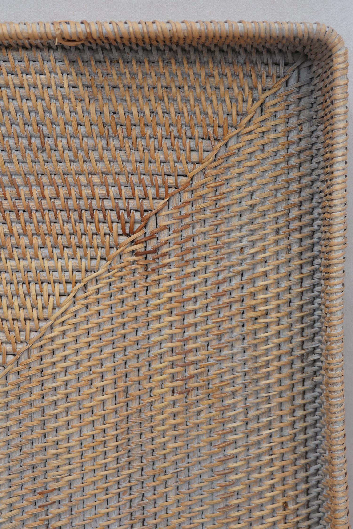 SECONDS Rattan Ottoman Tray - Medium