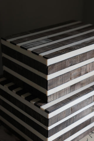 Stripe Resin Box - Set of 2