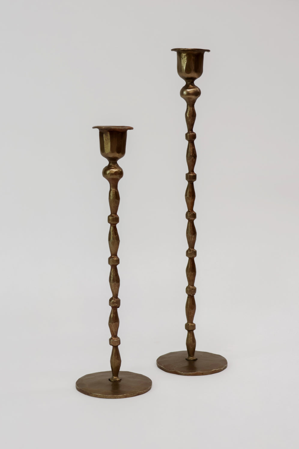 SAMPLE Brass Hammered Candlesticks