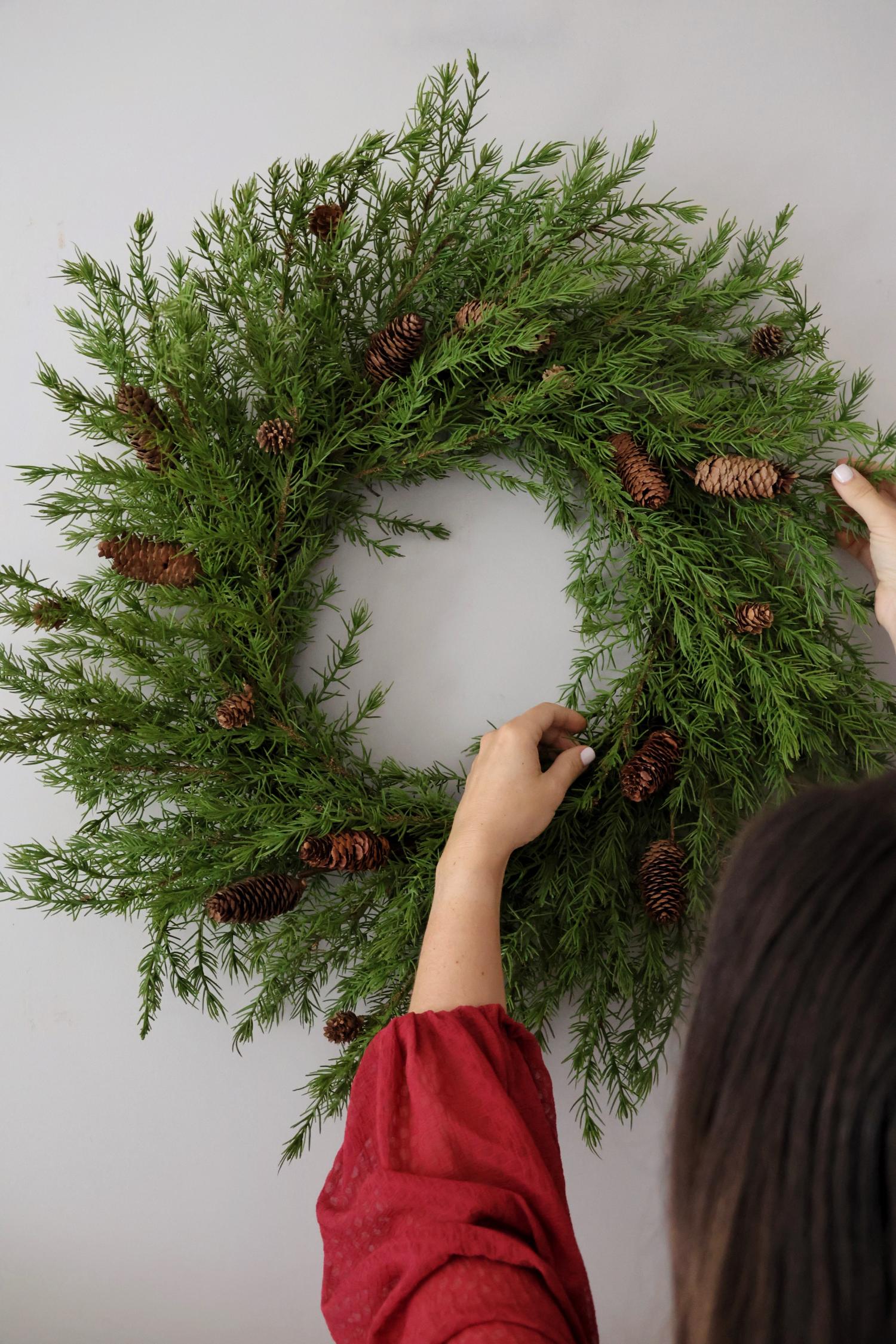 Faux Larix & Pinecone Wreath