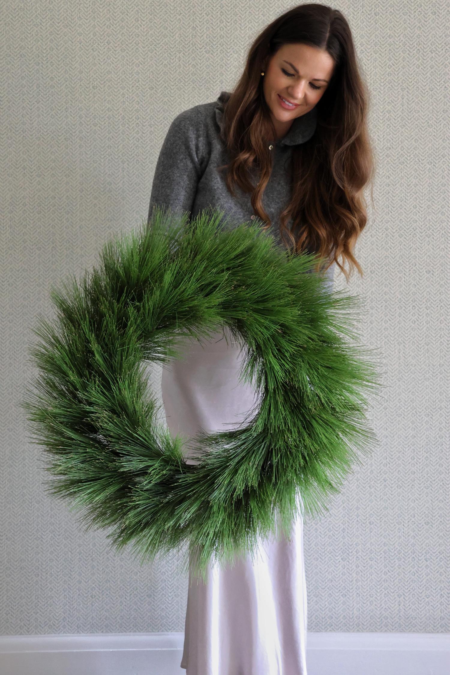 Faux Christmas Pine Wreath