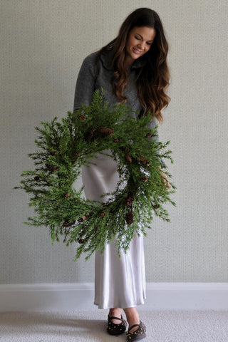 Faux Larix & Cone Wreath