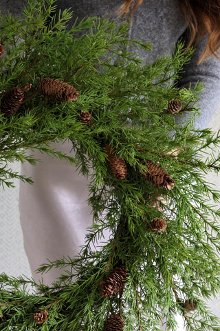 Faux Larix & Cone Wreath