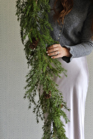 Faux Larix & Pinecone Garland - 180cm