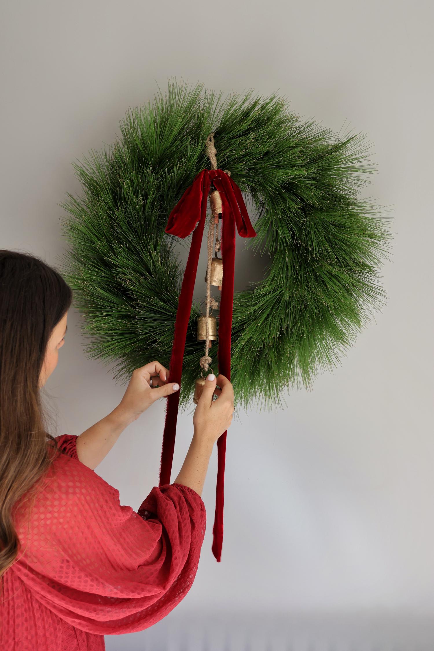 Faux Christmas Pine Wreath