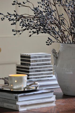 Stripe Resin Box - Set of 2