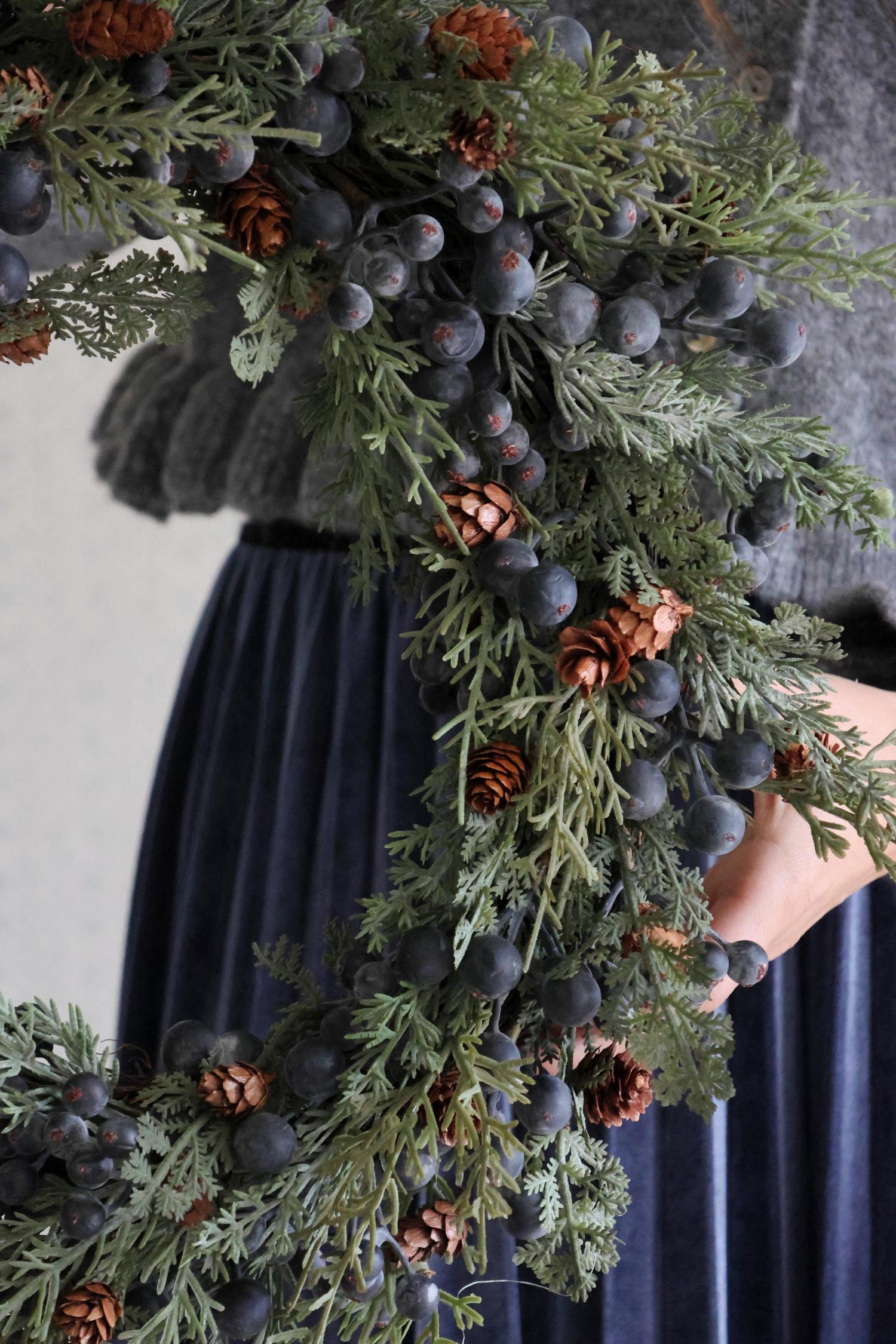 Faux Winterberry & Pine Wreath