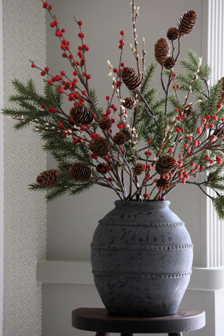 Faux Red Berry Arrangement Premium