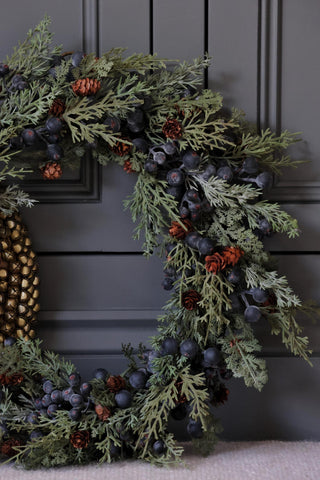 Faux Winterberry & Pine Wreath