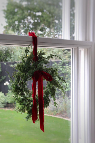 Faux Mini Cypress Wreaths - Set of 4