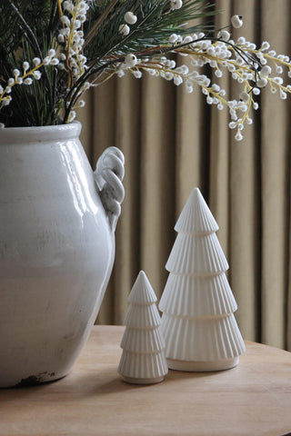 White Ceramic Pine Tree