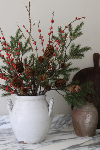 Faux Red Berry Arrangement Premium