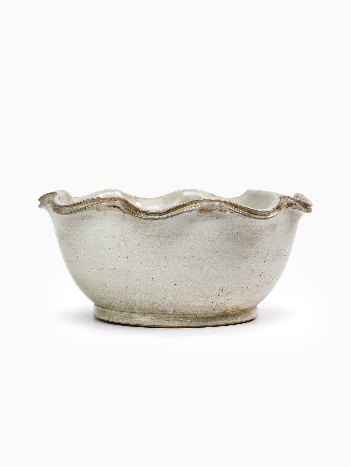 A ceramic planter on white