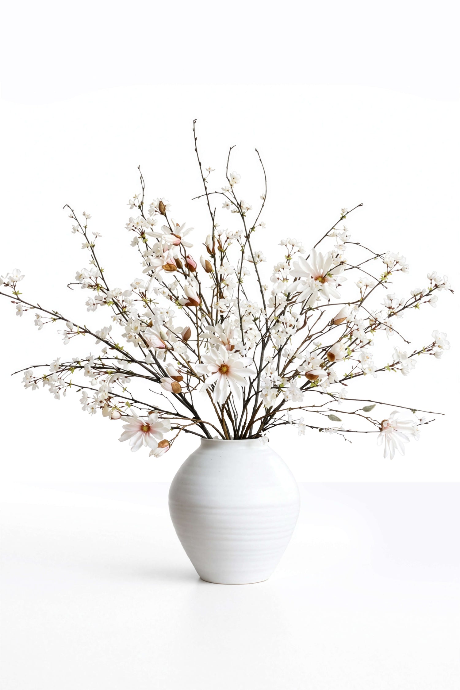 Faux Blush Spring Blossom Arrangement