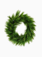 Faux Christmas Pine wreath on white