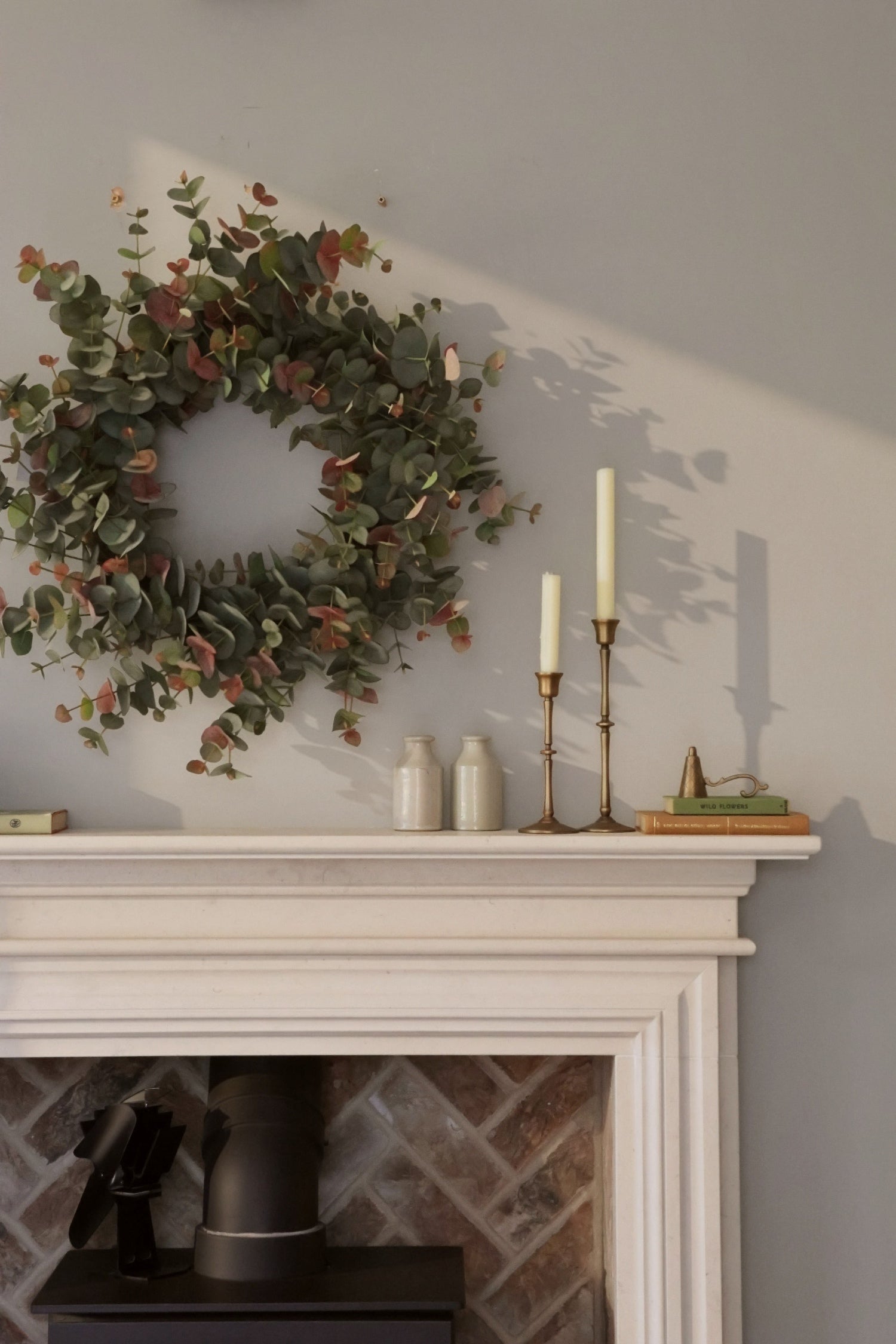 Faux Blush Eucalytpus Wreath
