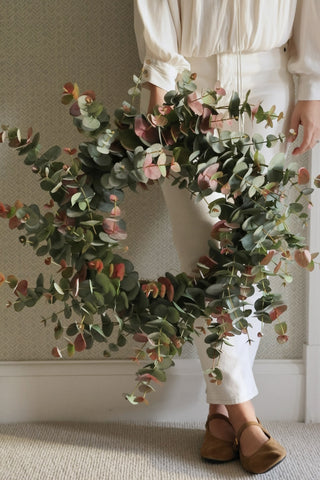 Faux Blush Eucalytpus Wreath