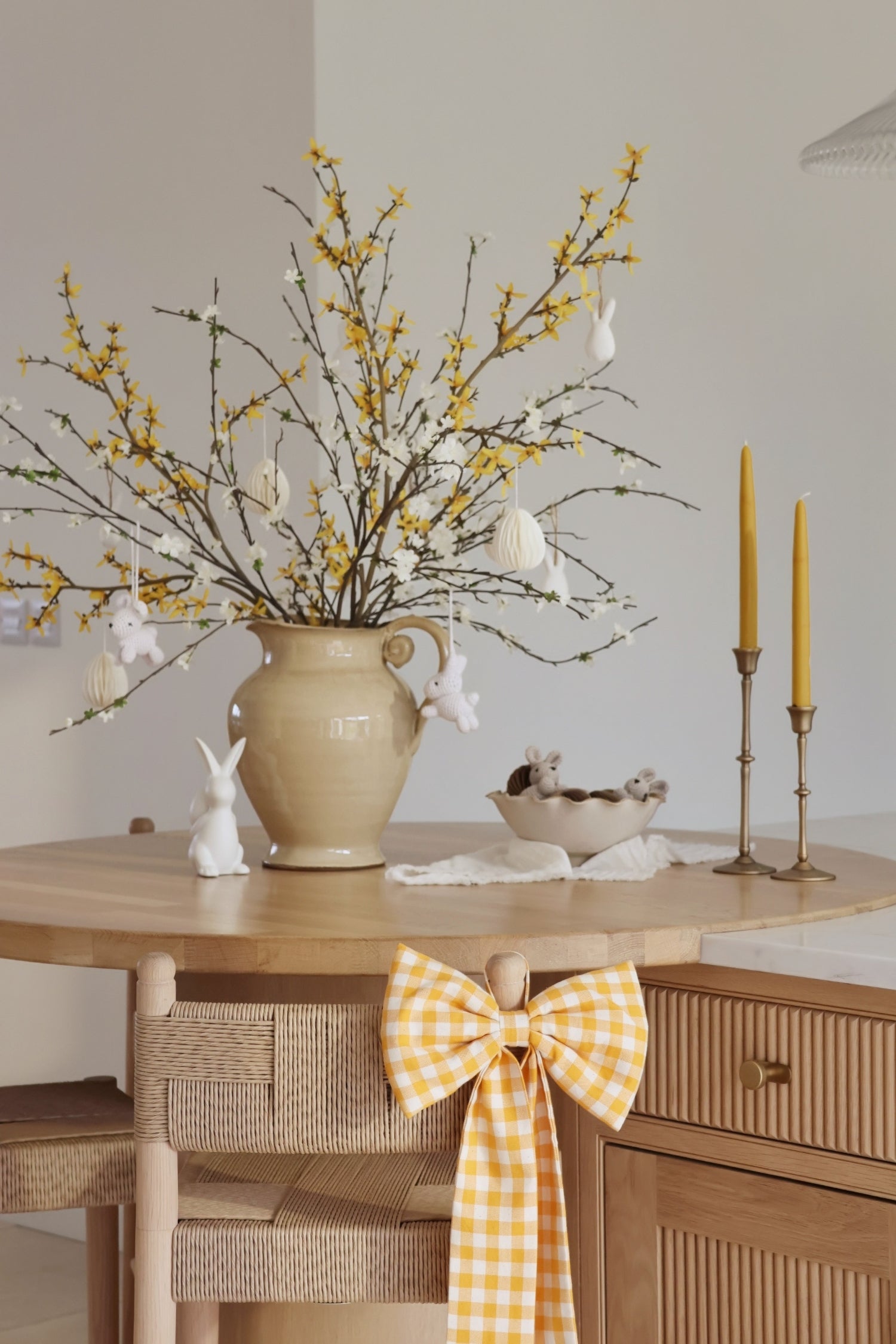 Yellow Gingham Bow
