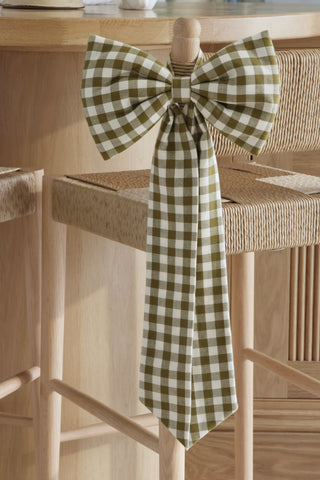 Green Gingham Bow