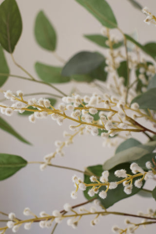 Faux Eucalyptus & White Willow Arrangement