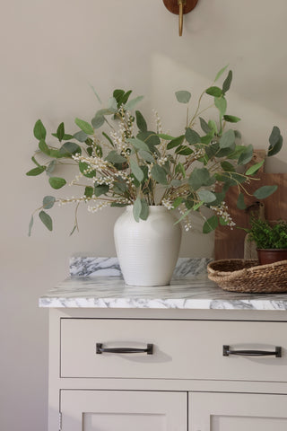 Faux Eucalyptus & White Willow Arrangement