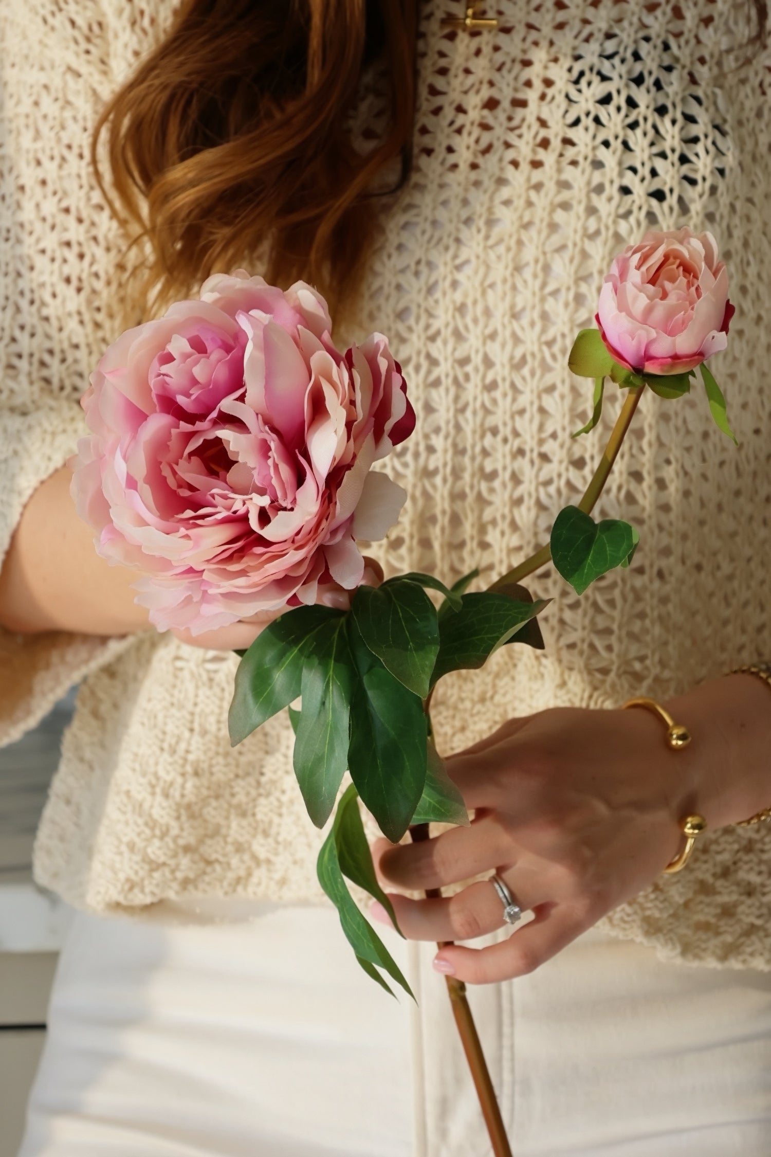 Faux Blush Peony Bouquet - 10 x Stems – The Suffolk Nest