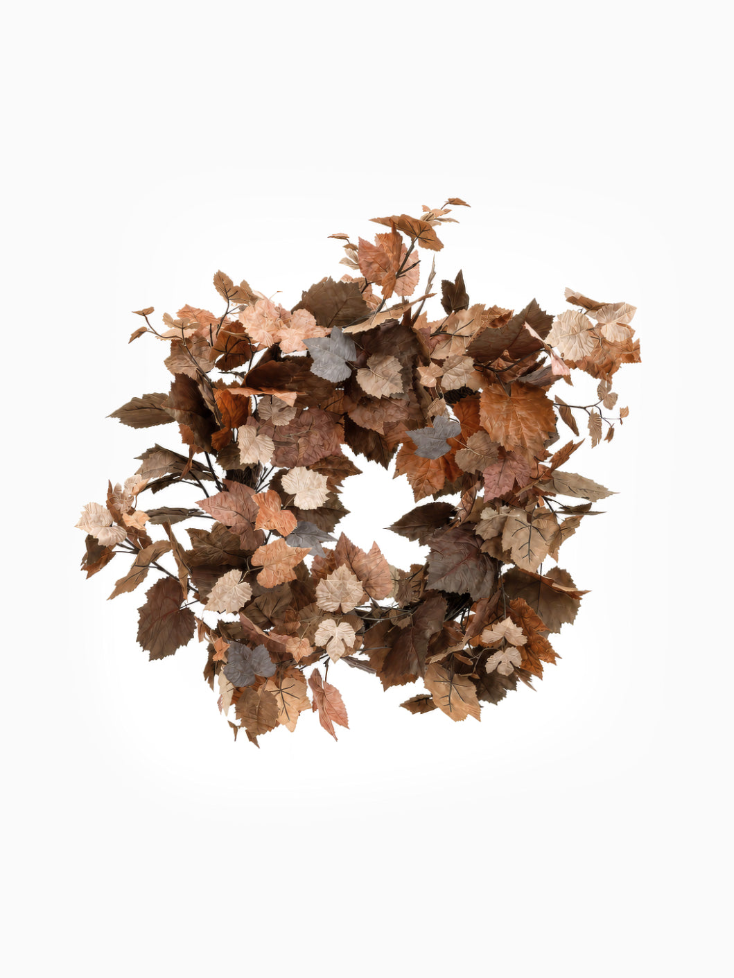 Fallen Leaves Wreath on white