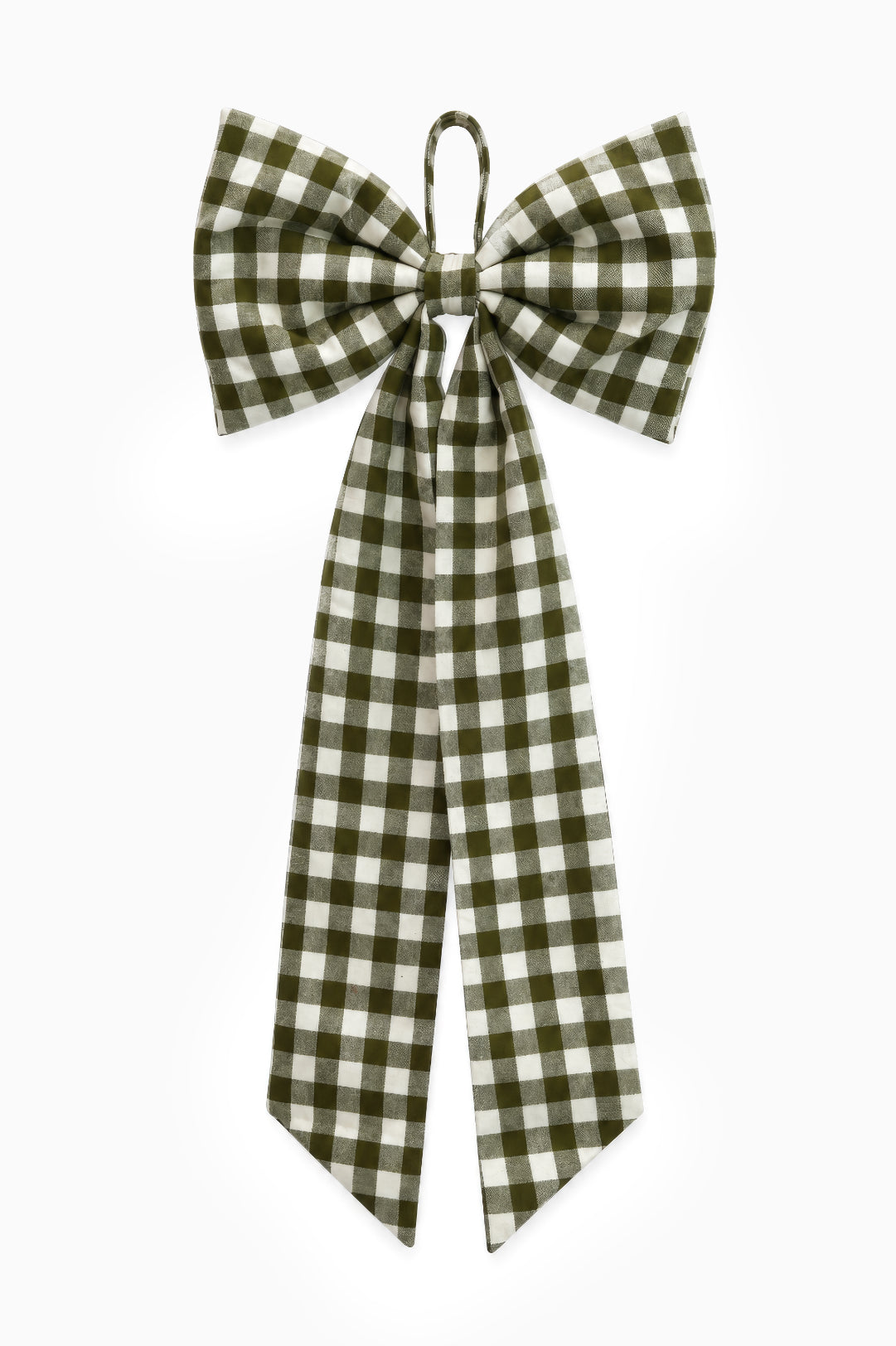 Green Gingham Bow