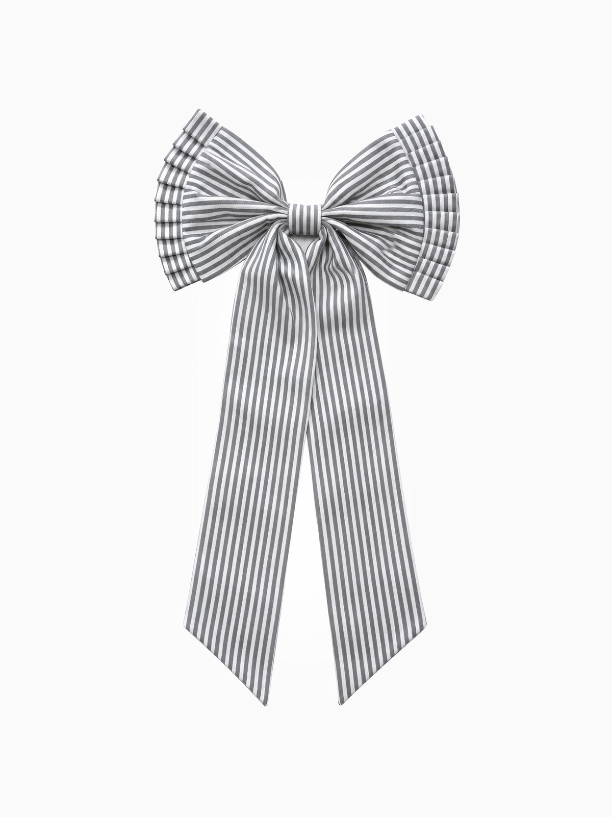 Christmas Green Pleated Bow on white
