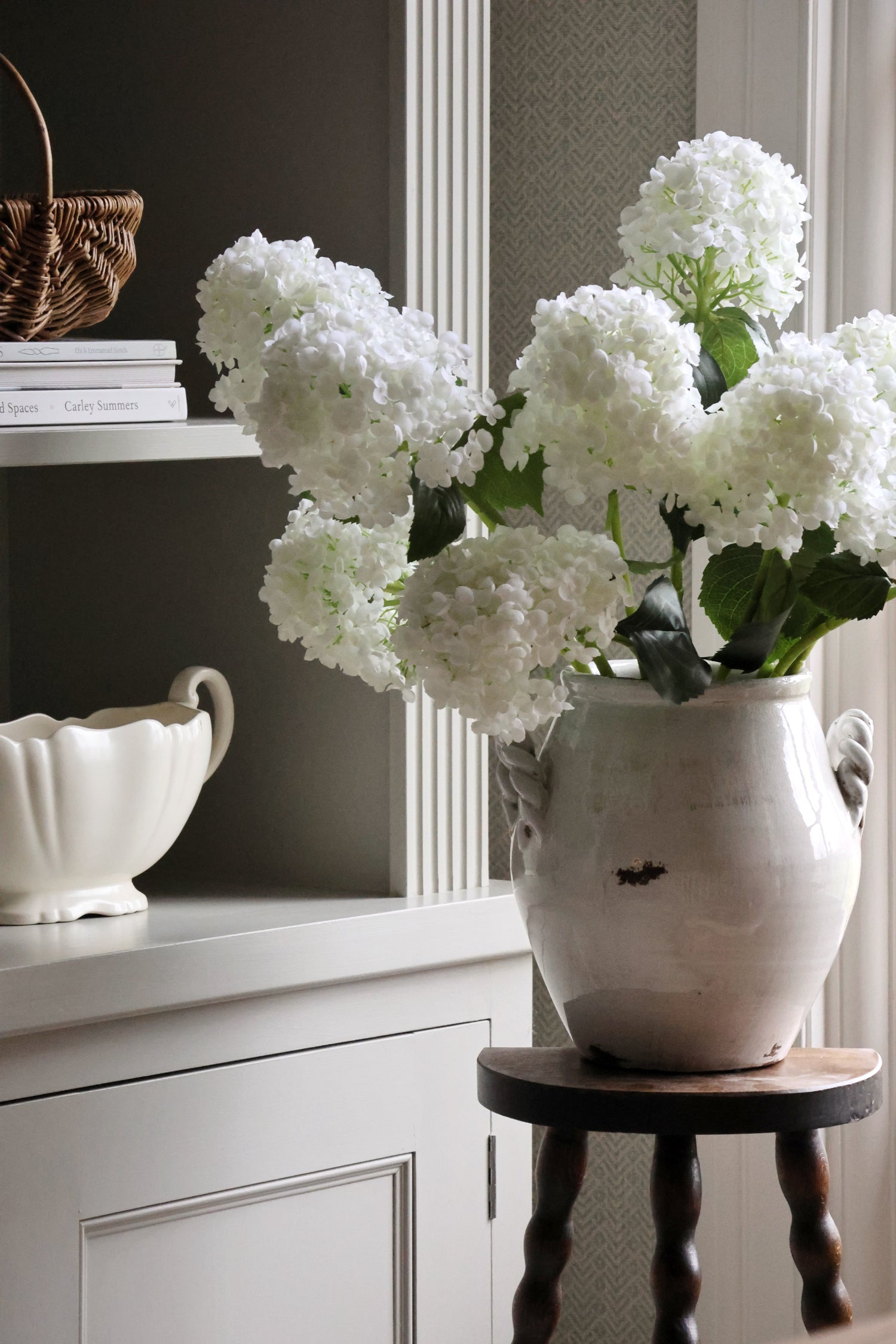 Faux White Hydrangea