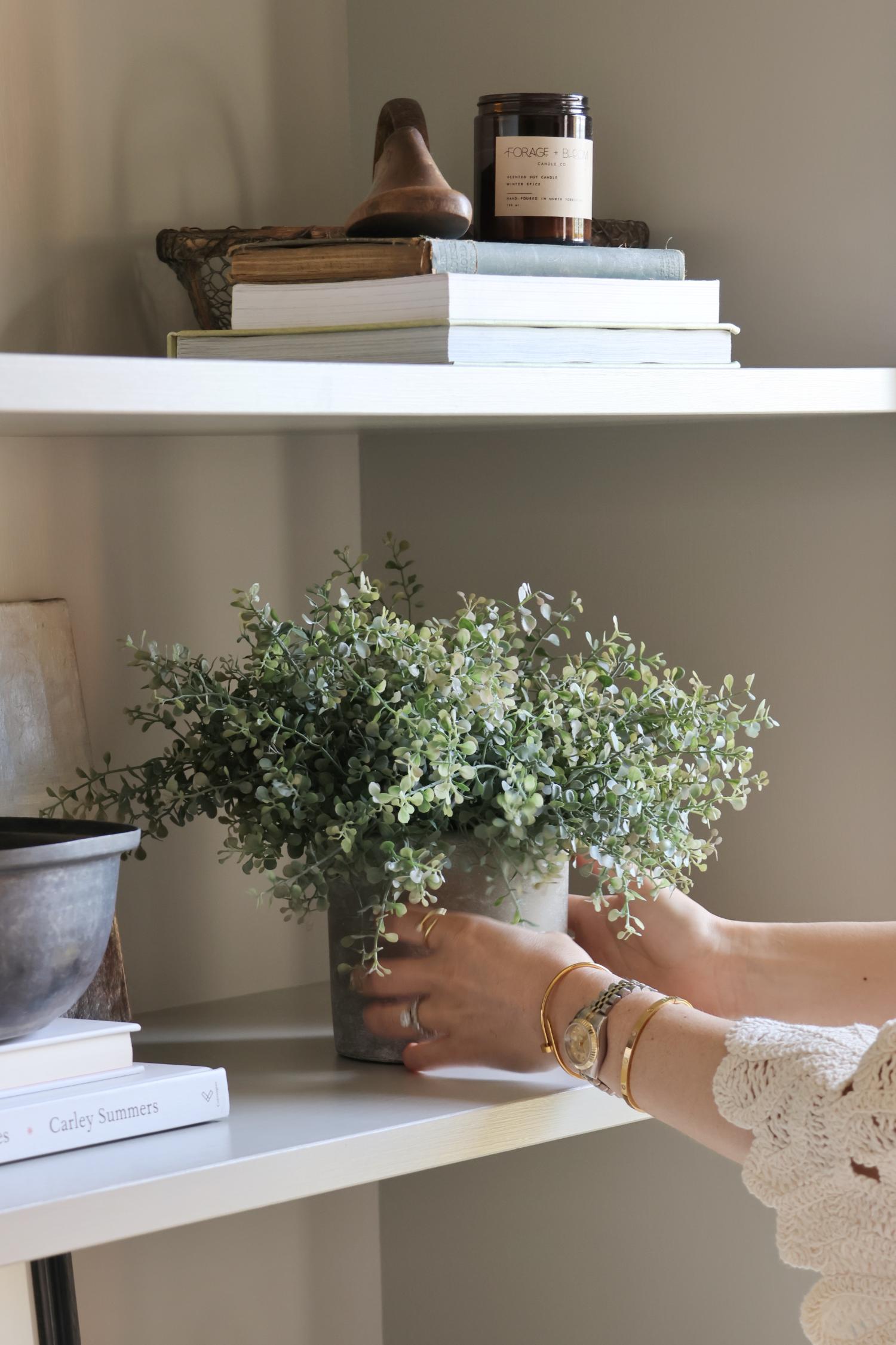 Faux Potted Eucalyptus Bush