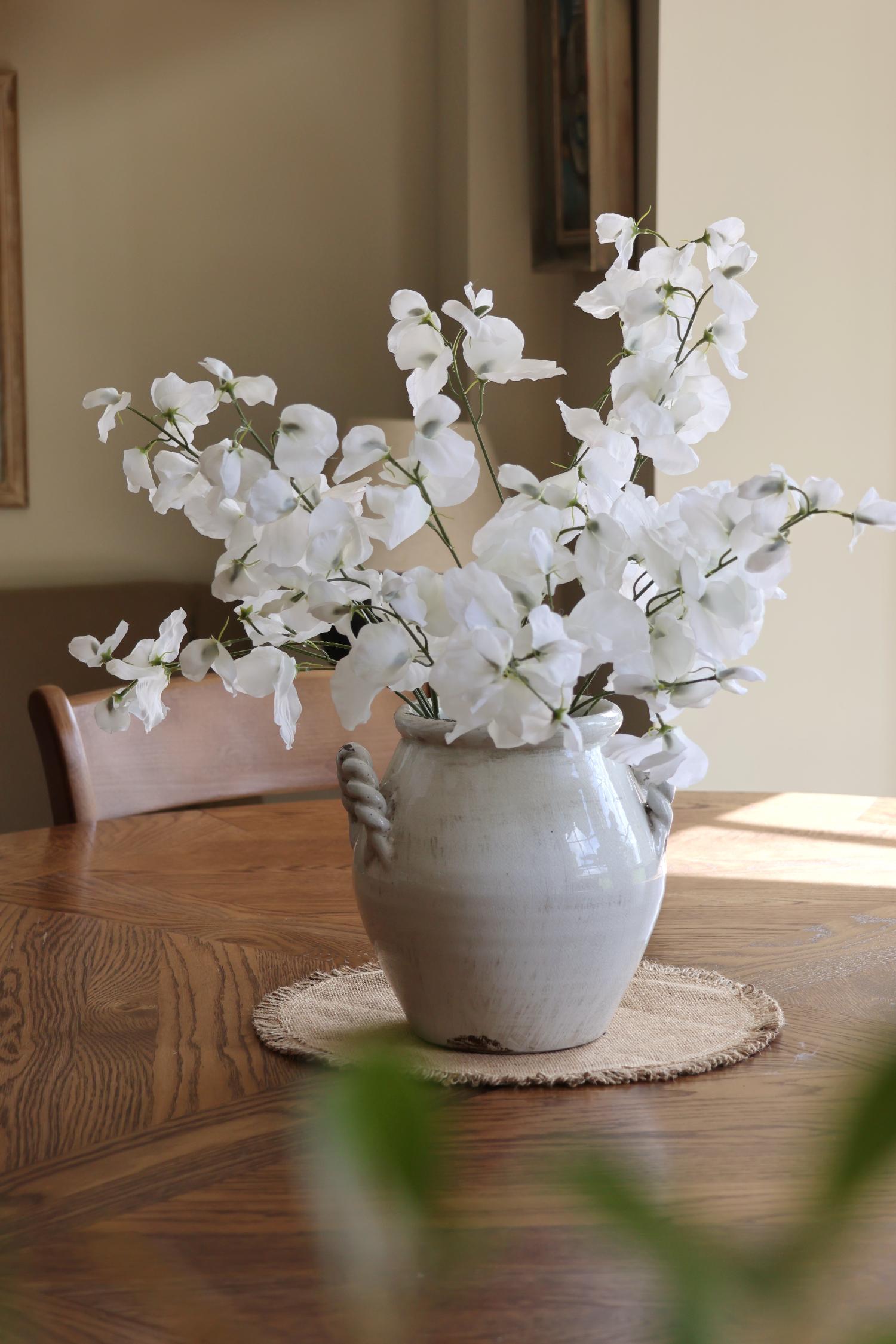 Faux White Sweet Pea