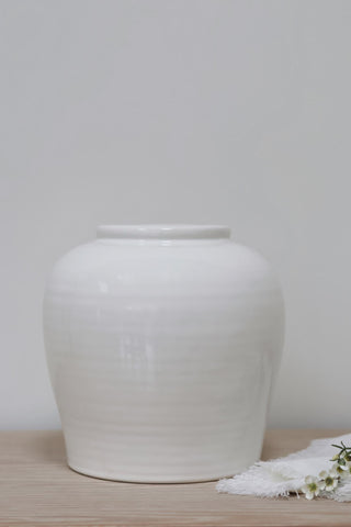 Ceramic Classic Ivory Vase - SECONDS