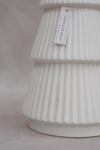 SECONDS - White Ceramic Pine Tree