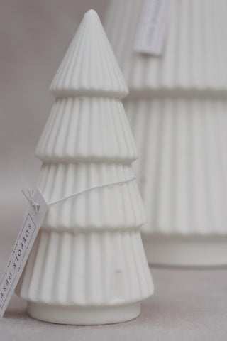 SECONDS - White Ceramic Pine Tree