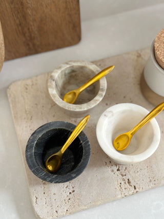 Salt Pots with Spoon - Set of 3