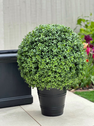 Faux Potted Topiary Buxus Ball - UV Proof - Large 50cm