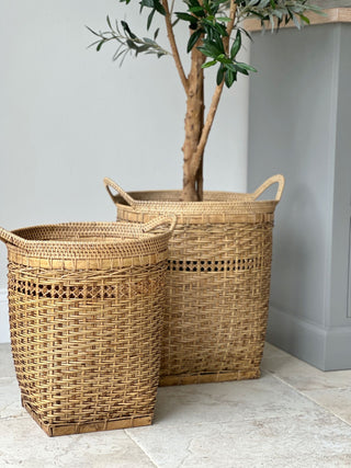 Nayland Rattan and Bamboo Basket Planters