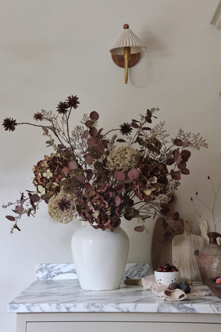 Faux Mulberry Hydrangea Arrangement - Deluxe