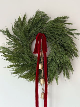 Faux Cedar Wreath - 70cm
