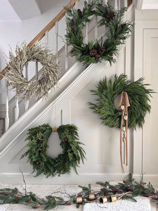 Faux Foraged Winter Wreath - 65cm