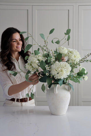 Faux White Hydrangea