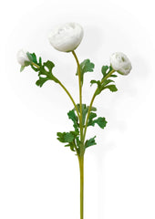 Faux White Ranunculus Spray