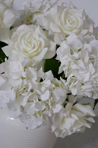 Faux White Rose