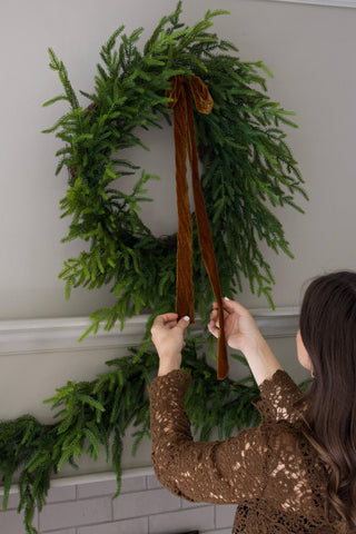 Faux Norfolk Pine Wreath - 70cm