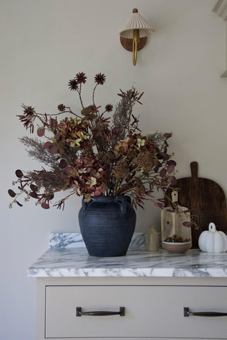 Faux Autumn Embers Deluxe Arrangement