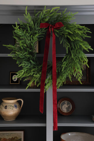 Faux Norfolk Pine Wreath - 70cm