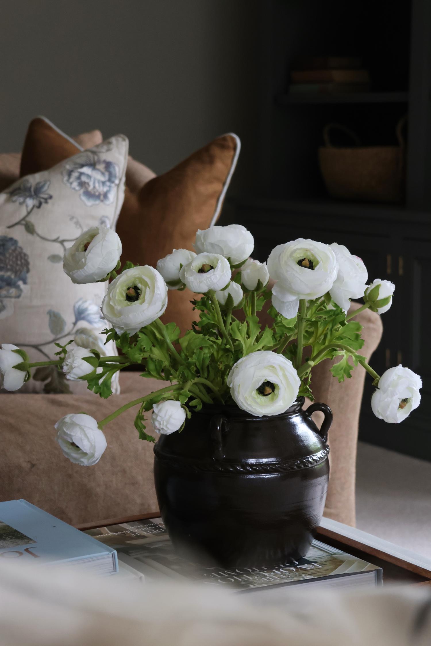 Faux White Ranunculus Deluxe